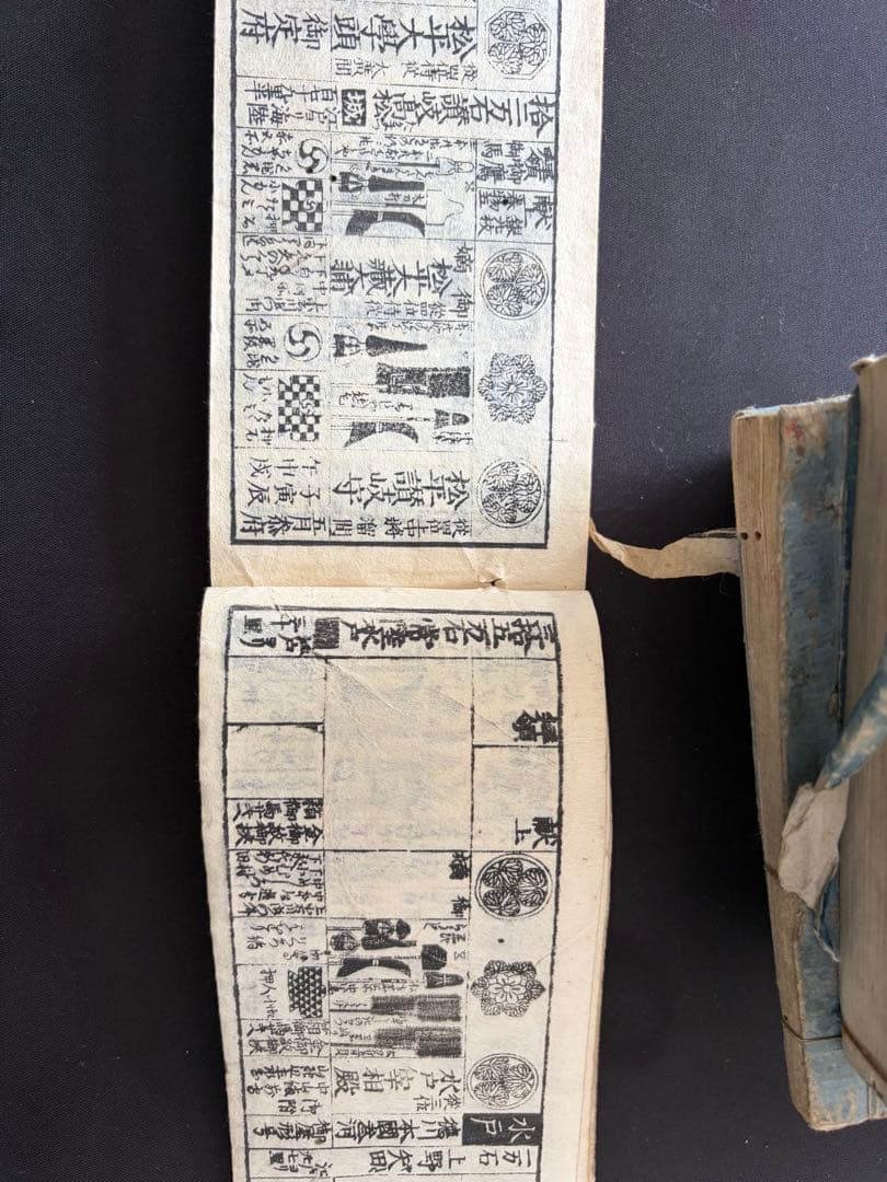 江戸時代 古文書 大成武鑑 袖大成武鑑 天保年間 4冊セット 大名 紋所 旗本
