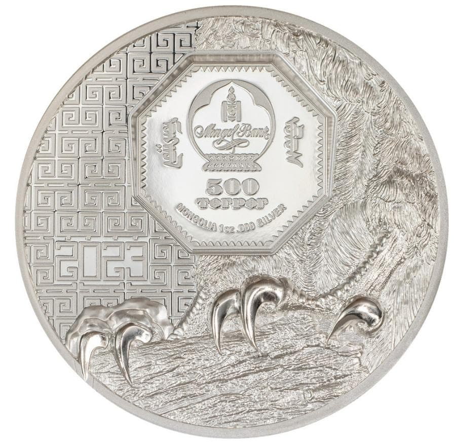2023年　ワイルド・モンゴリア《サカーファルコン（ハヤブサ）》1oz 純銀貨