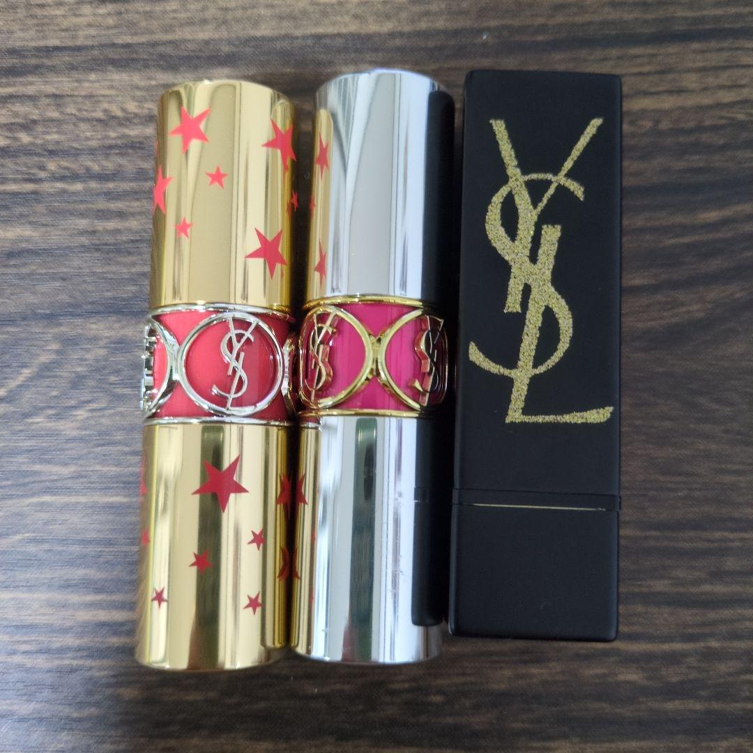 バラ売り可YSL イブサンローラン リップ 口紅 3本セット ピンク レッド 赤