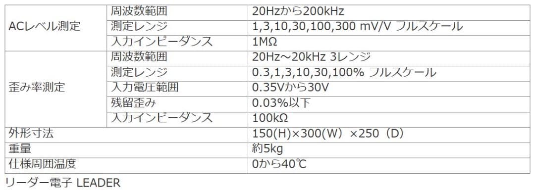 ひずみ率計 LEADER LDM-170