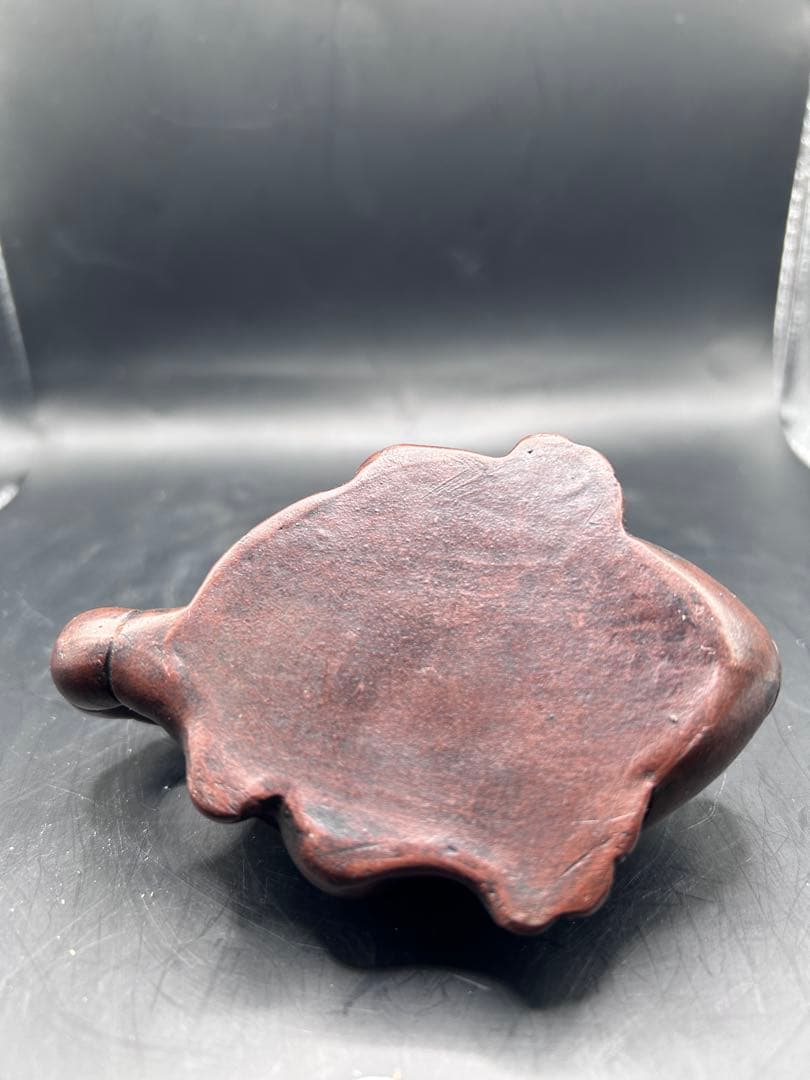 【稀少・19世紀】中国古玩 釉薬石器 カエル 水差し 海外オークション実績あり