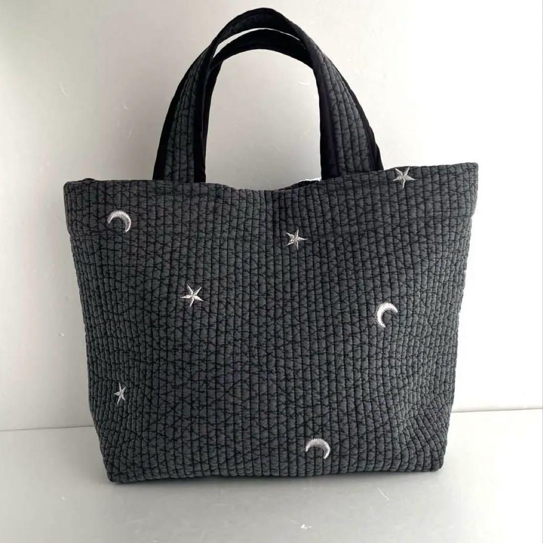 ヌビ　月星/濃いグレー　トートバック　バックインポーチ　ヌビバック　イブルバック
