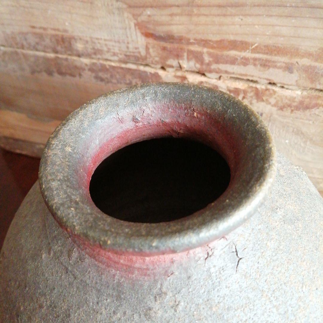 備前焼　本山茂　備前壺　19cm