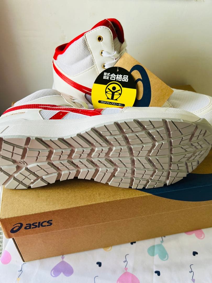 ASICS WINJOB CP218 ホワイト/レッド 26.5cm