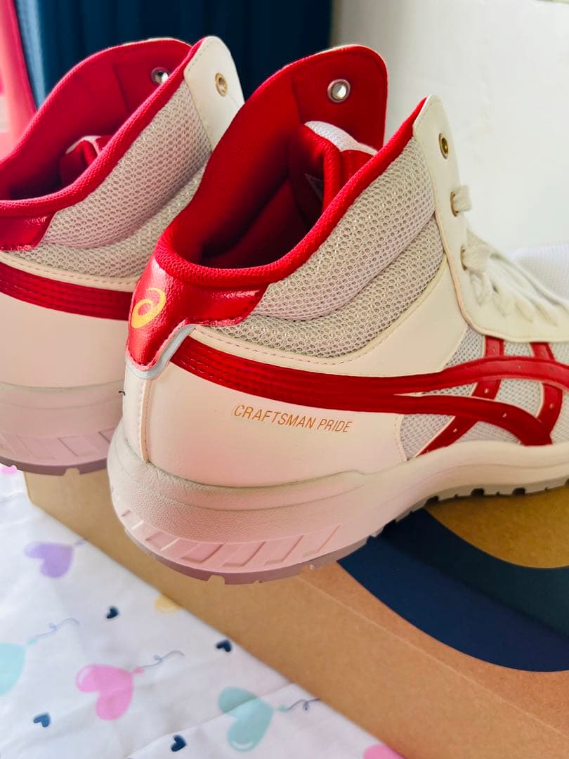 ASICS WINJOB CP218 ホワイト/レッド 26.5cm