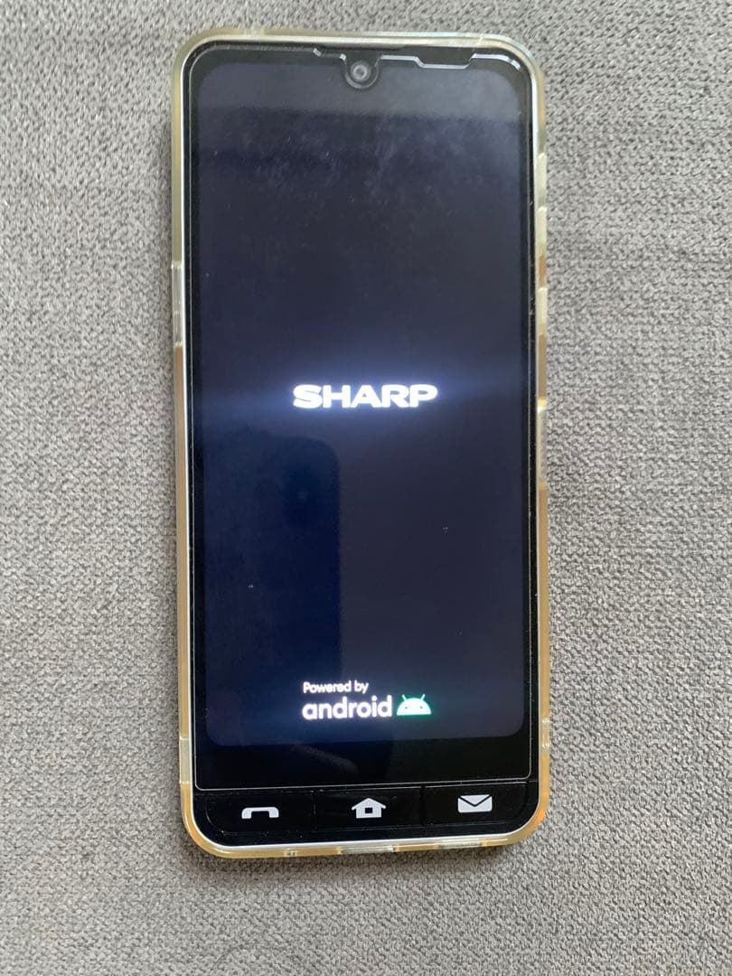 SHARP スマートフォン 本体 透明ケース付き