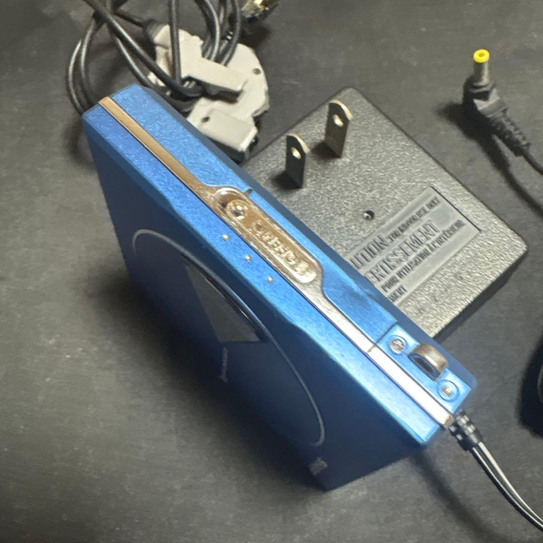 SHARP MDプレーヤー 青 リモコン付き