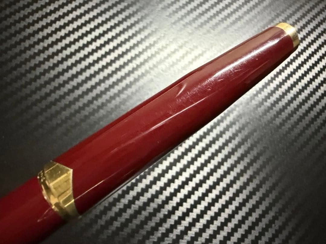 美品 モンブラン No.121 ボルドー EF 極細字 万年筆 18K