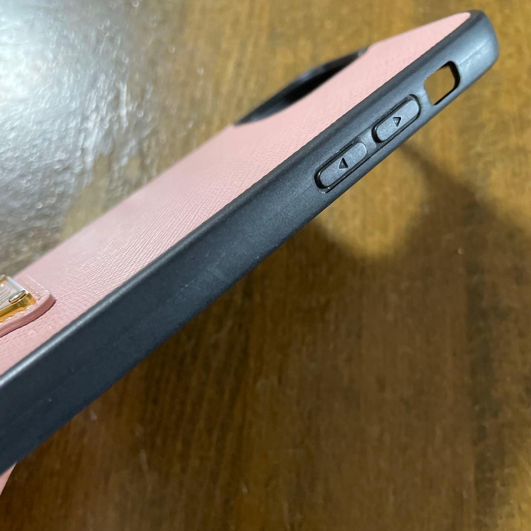 [プラダ]iPhone12 miniケース　ピンク