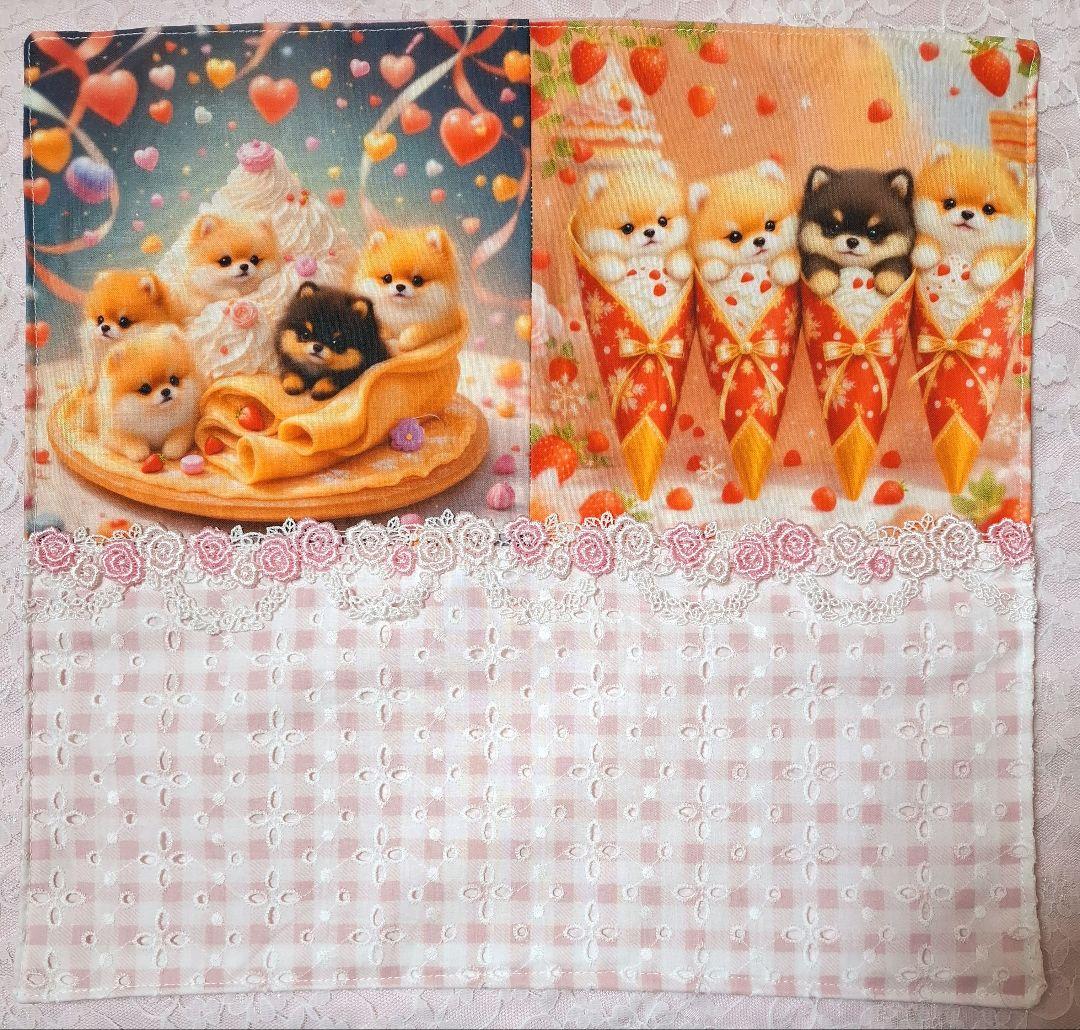 ピーチ様❤️オーダーページ2便になります♥️ポメラニアン持ち手付きポーチ他