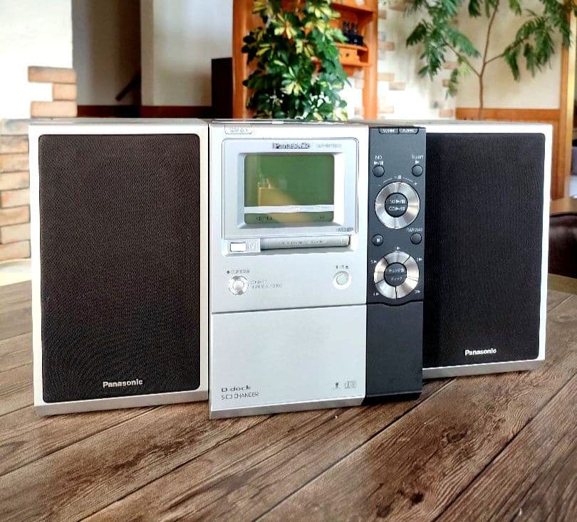 美品　Panasonic ラジカセ　SC-PM770SD-S　リモコン付