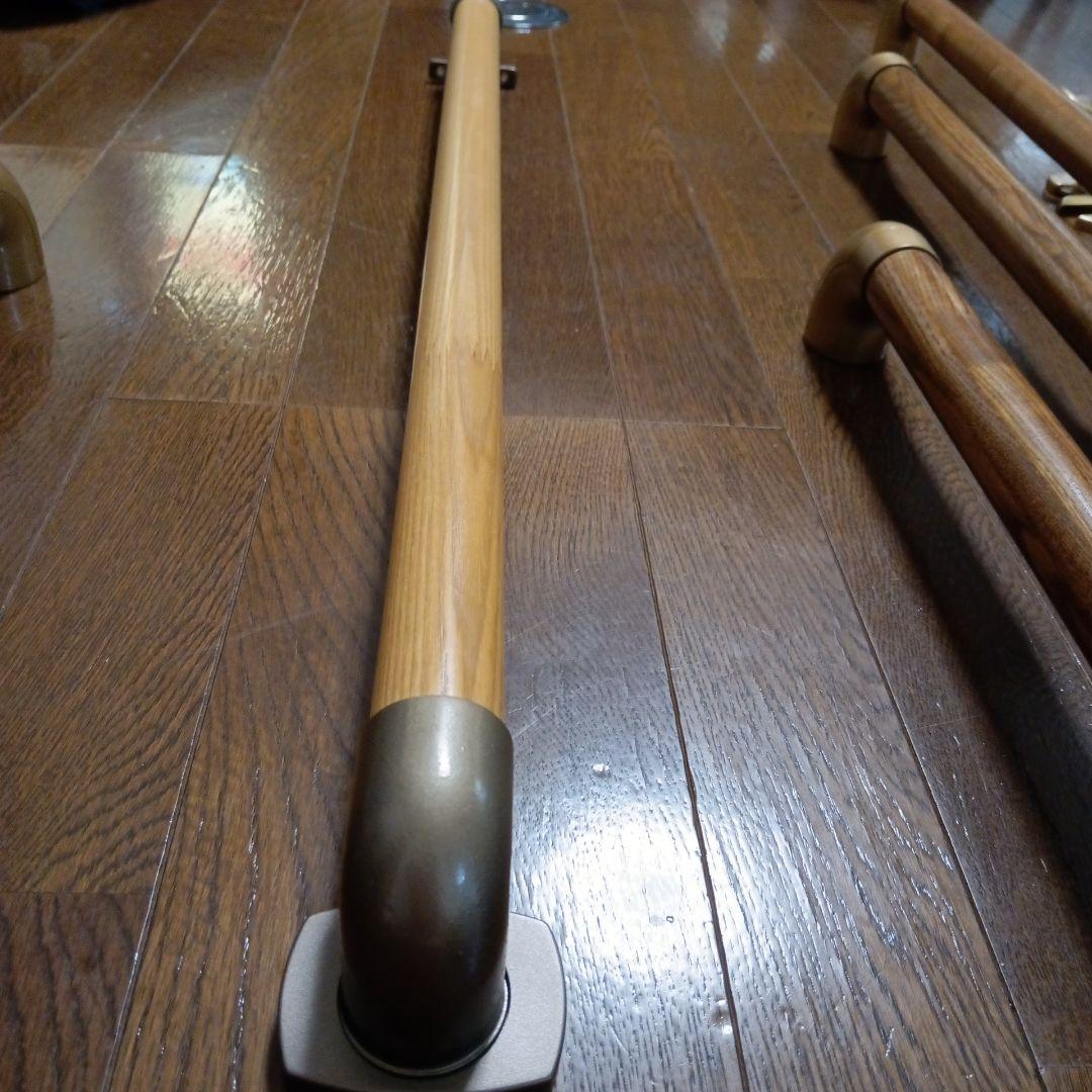 木製　室内用手すり　5本　 全長約　50cm から 110cm 　介護用