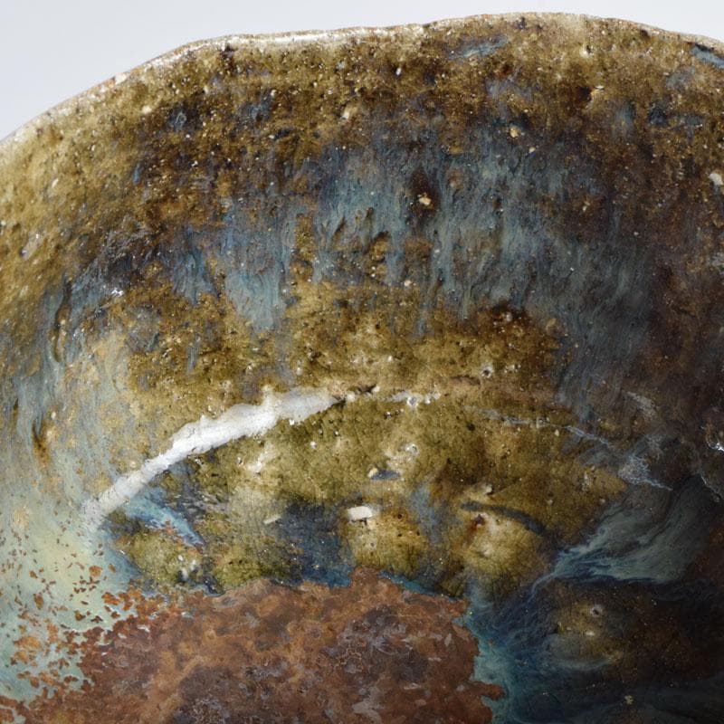 茶道具　長春天山作　耀変光輝茶碗　耀雲・結心　二点　二重箱　V　8825A