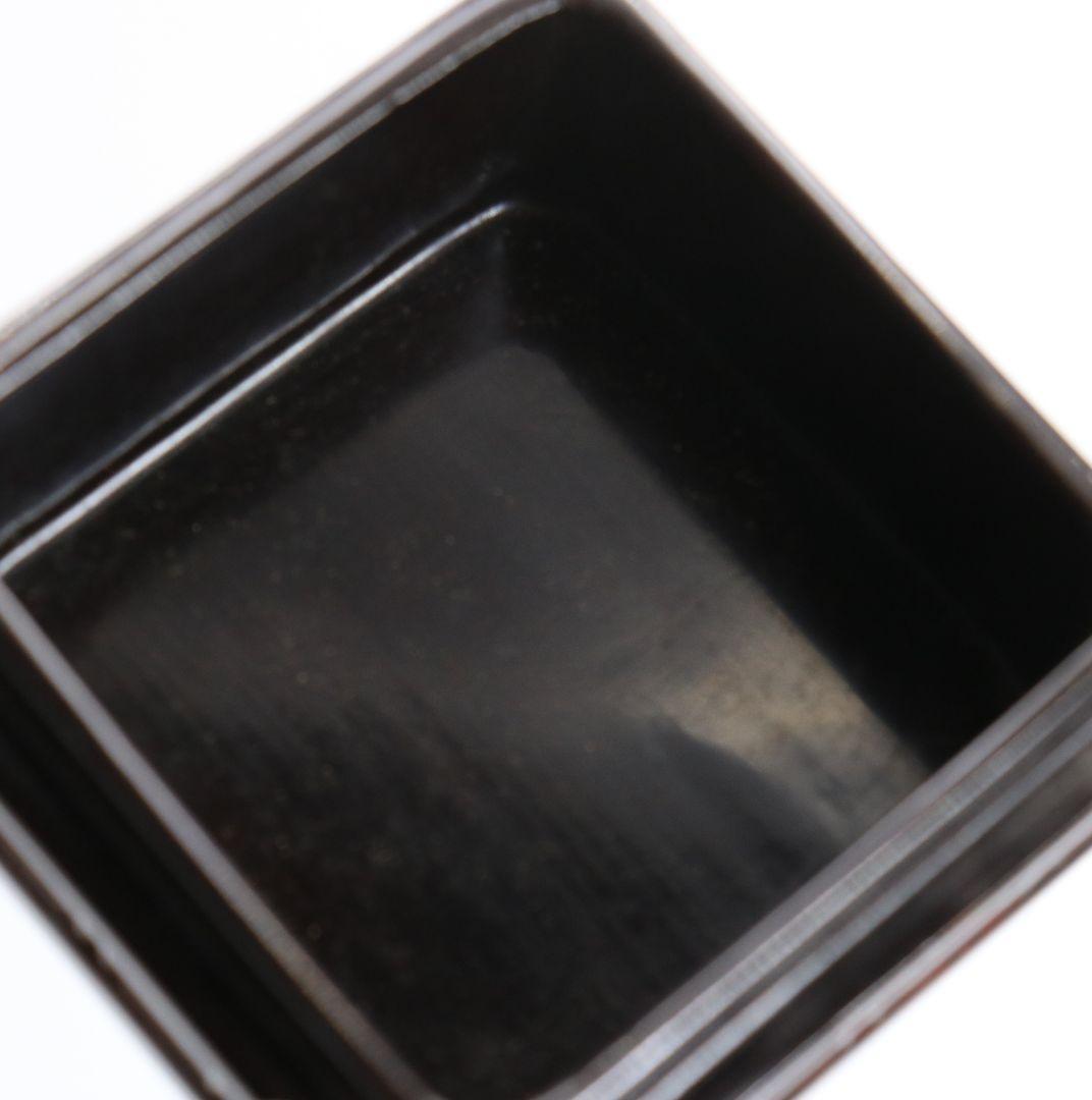 玉楮雪堂作 讃岐彫香合 讃岐漆芸 茶道具　V161　1F14