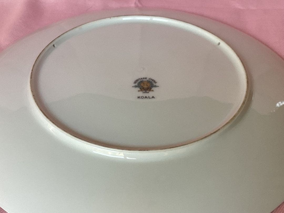 オールドノリタケ　コアラの親子　手描き装飾陶器皿　伊藤武画伯サイン入り　美品