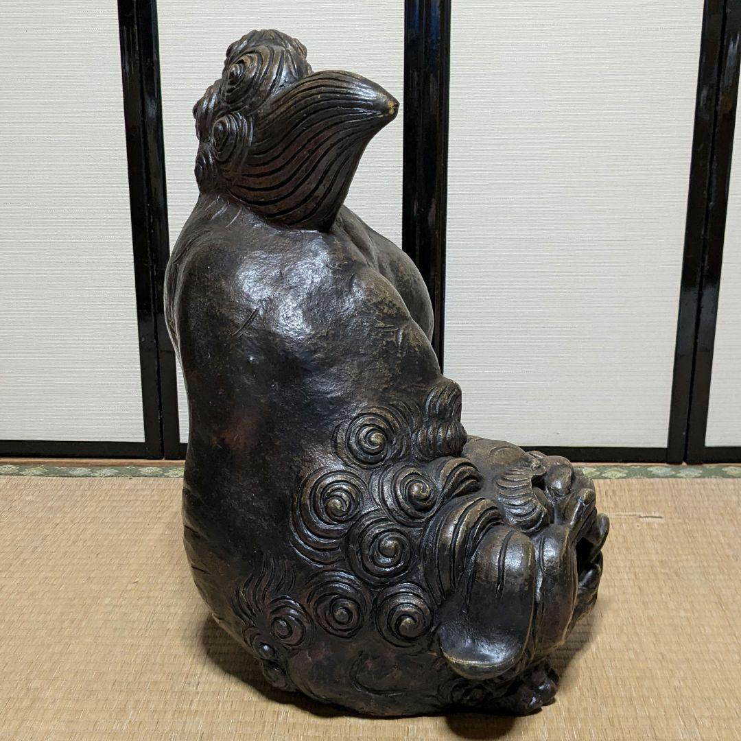 木南知加選 備前焼 獅子置物 縁起物 インテリア 魔除け 厄除け 細工物 工芸品