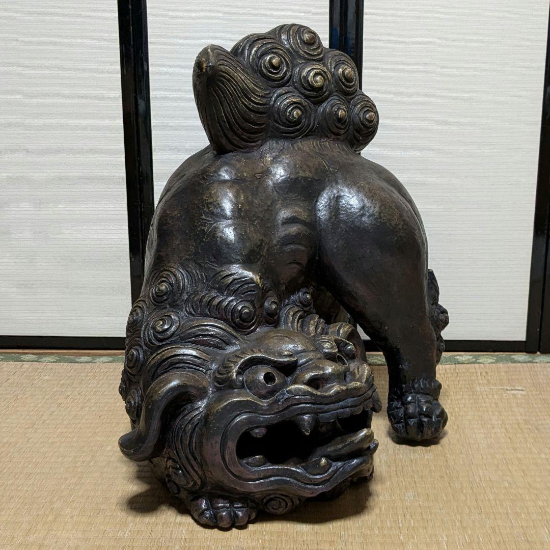 木南知加選 備前焼 獅子置物 縁起物 インテリア 魔除け 厄除け 細工物 工芸品