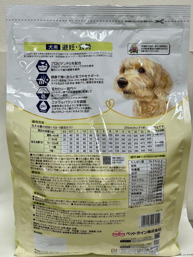 ドクターズダイエット 避妊・去勢 犬用 3.8kg ２袋セット