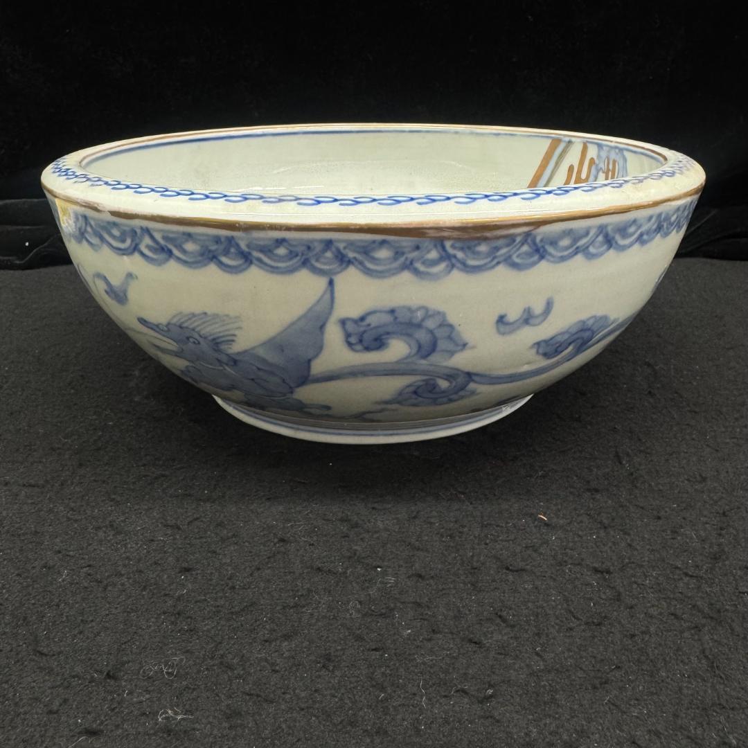 古伊万里 染付 金彩　赤絵　唐獅子　金襴手　大鉢