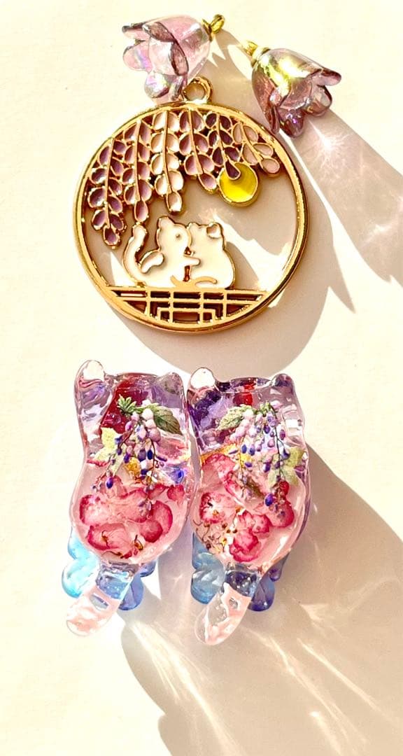 じゃれねこ『藤の花』1ペアのみ★再販なし‼️