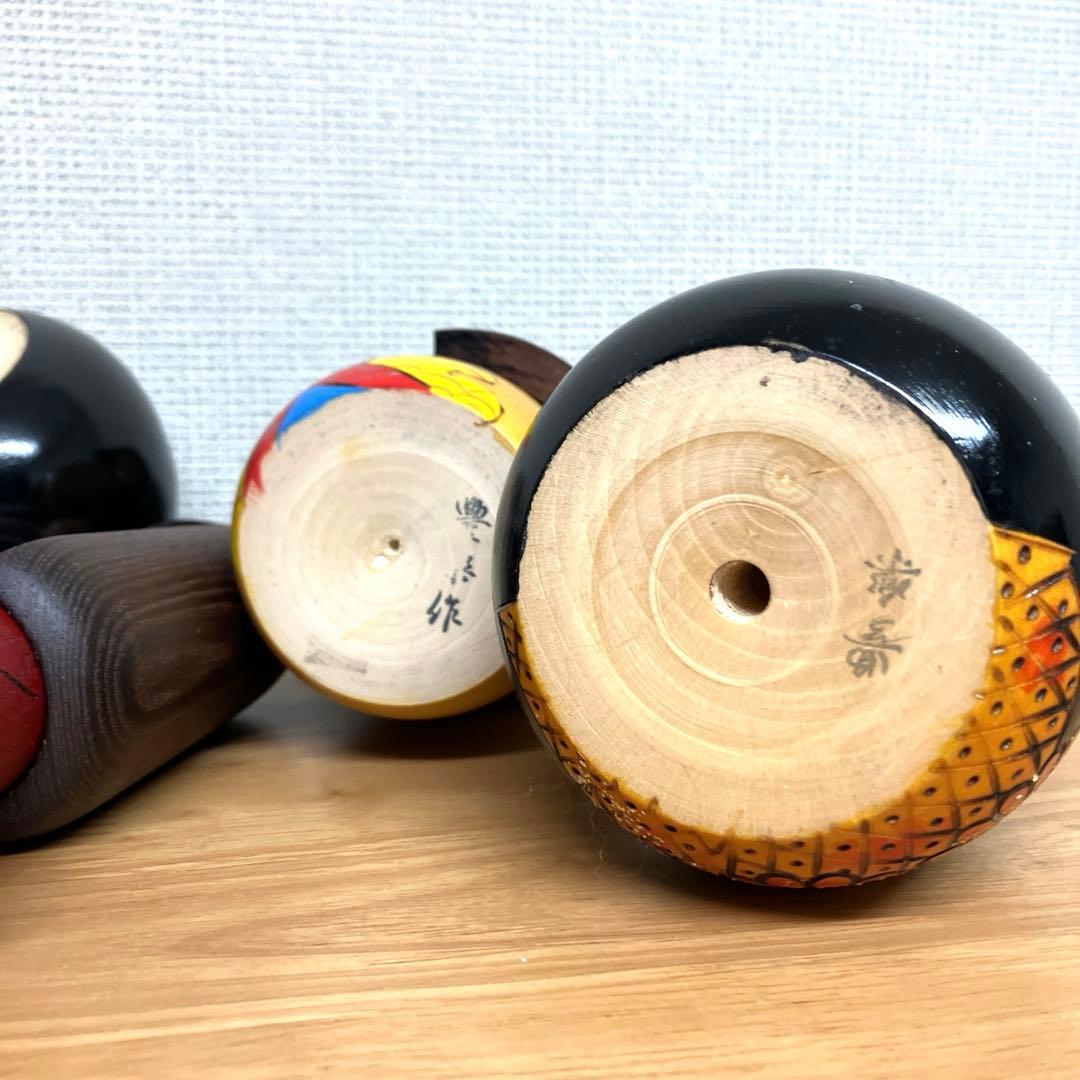 豊楽こけし5体 と、三作こけし 3体 創作こけし 8体セット