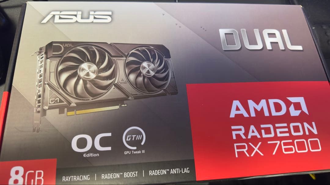 動作確認済 ASUS Radeon RX 7600 OC 8GB