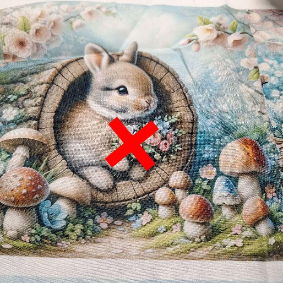 うさぎパネル生地　ハンドメイド