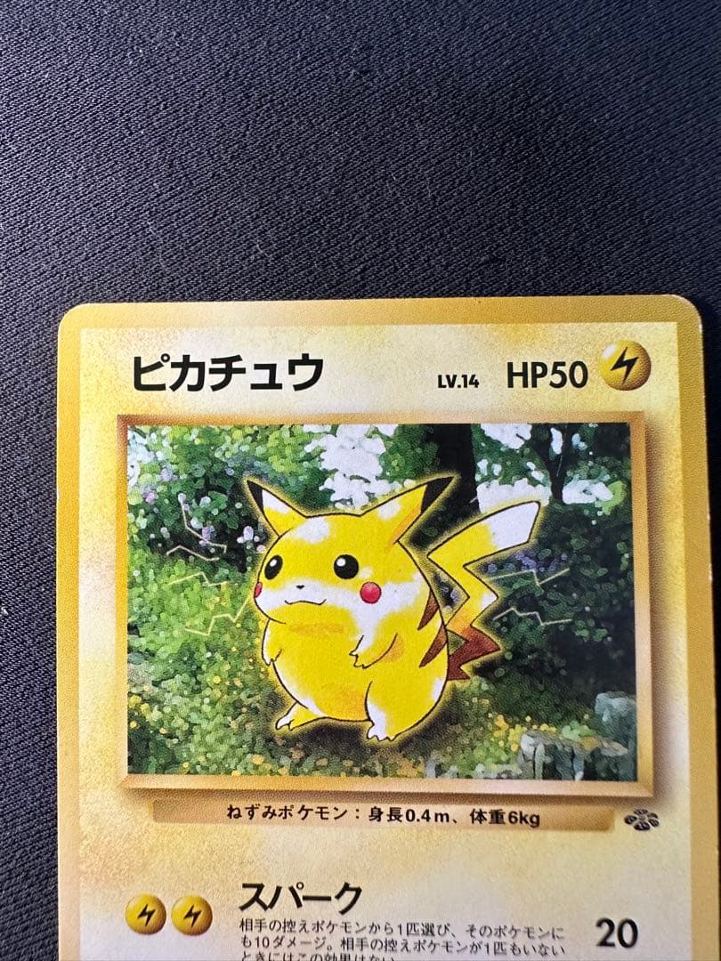 旧裏 美品 ピカチュウ ポケモンジャングル③センタリング○