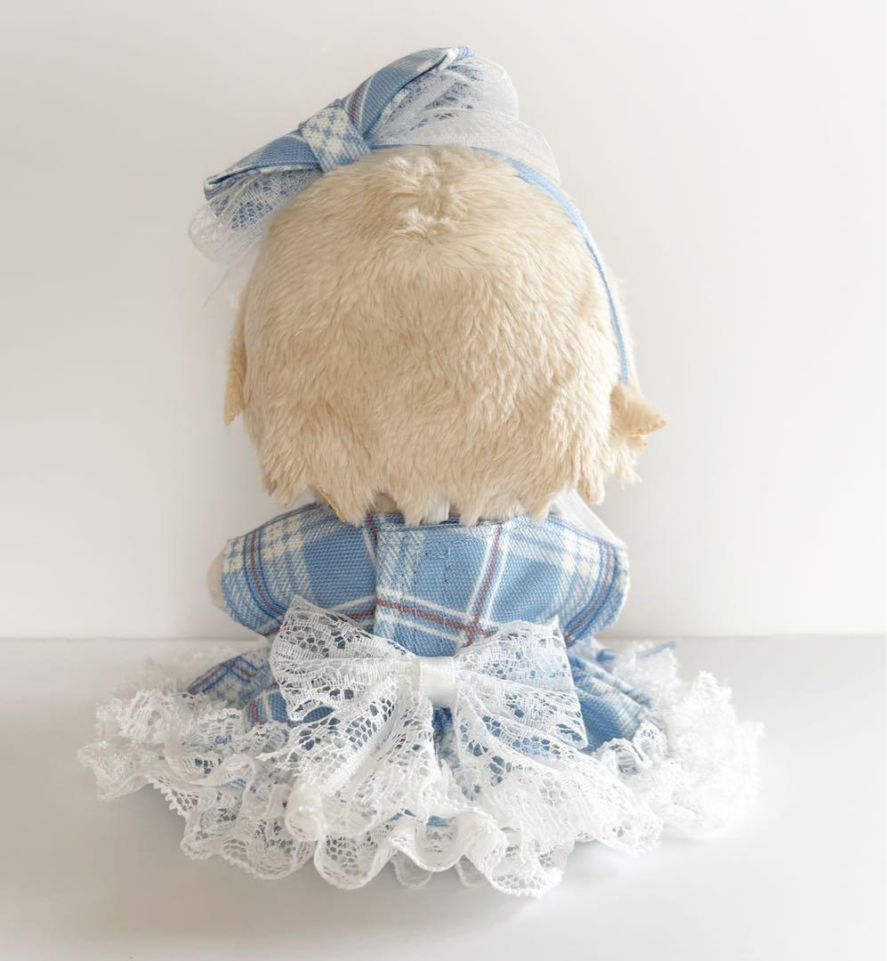 ぬい服　in25　いつぬいサイズ　チェック柄③　ピンク　ワンピース