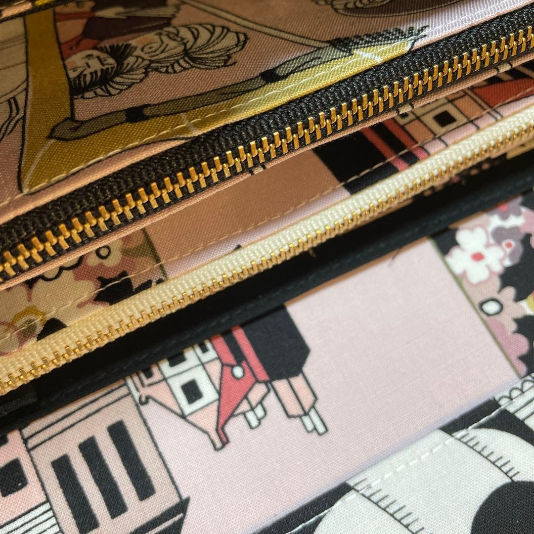 長財布　やりくり財布　ハンドメイド　アレキサンダーヘンリー