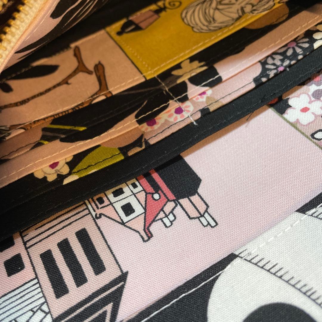長財布　やりくり財布　ハンドメイド　アレキサンダーヘンリー
