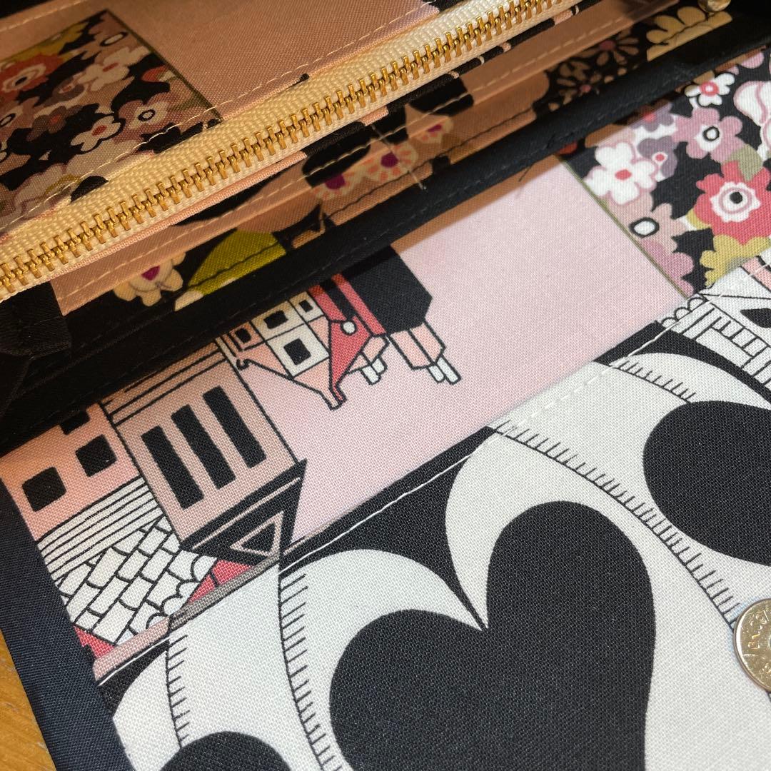 長財布　やりくり財布　ハンドメイド　アレキサンダーヘンリー