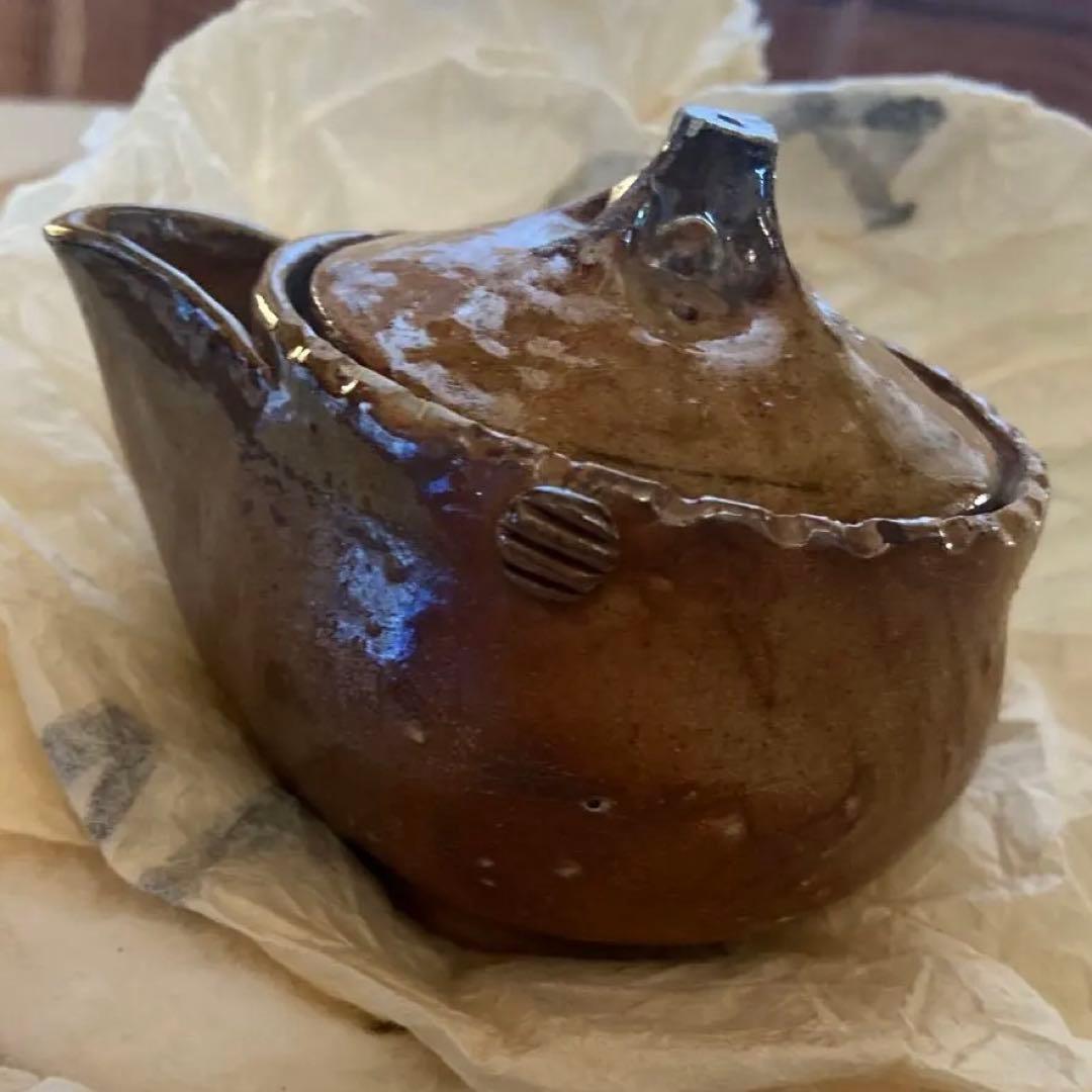 備前焼　茶器　急須　当時物　年代物　銘有り　昭和レトロ　大正レトロ　江戸　希少品