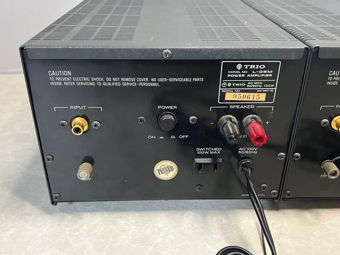 TRIO L-05M ハイスピードパワーアンプ 2台セット