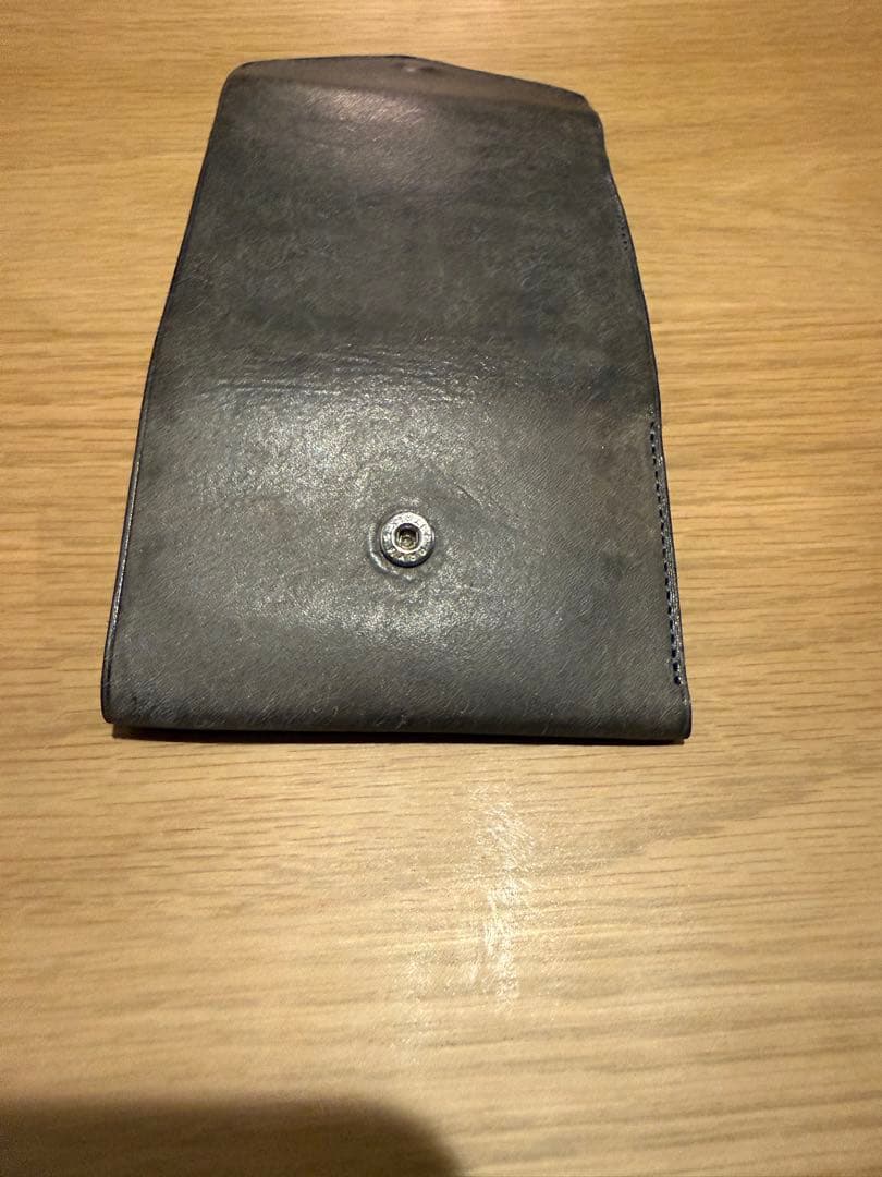 ORIONIS グレー レザー コンパクト財布