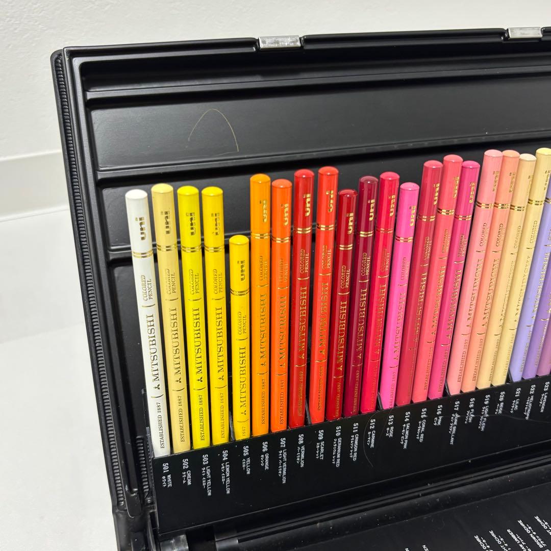 【中古】uni 三菱鉛筆 ユニカラー 72色 色鉛筆