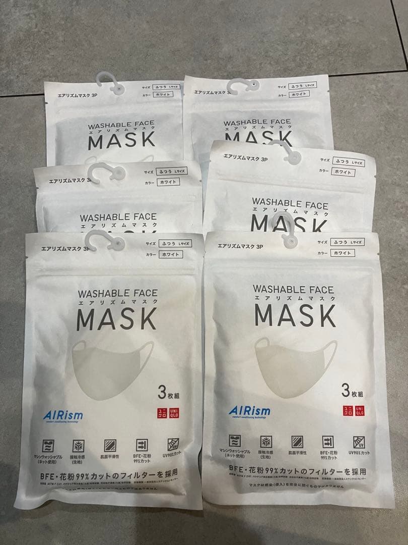 AIRism WASHABLE FACE MASK 6セット