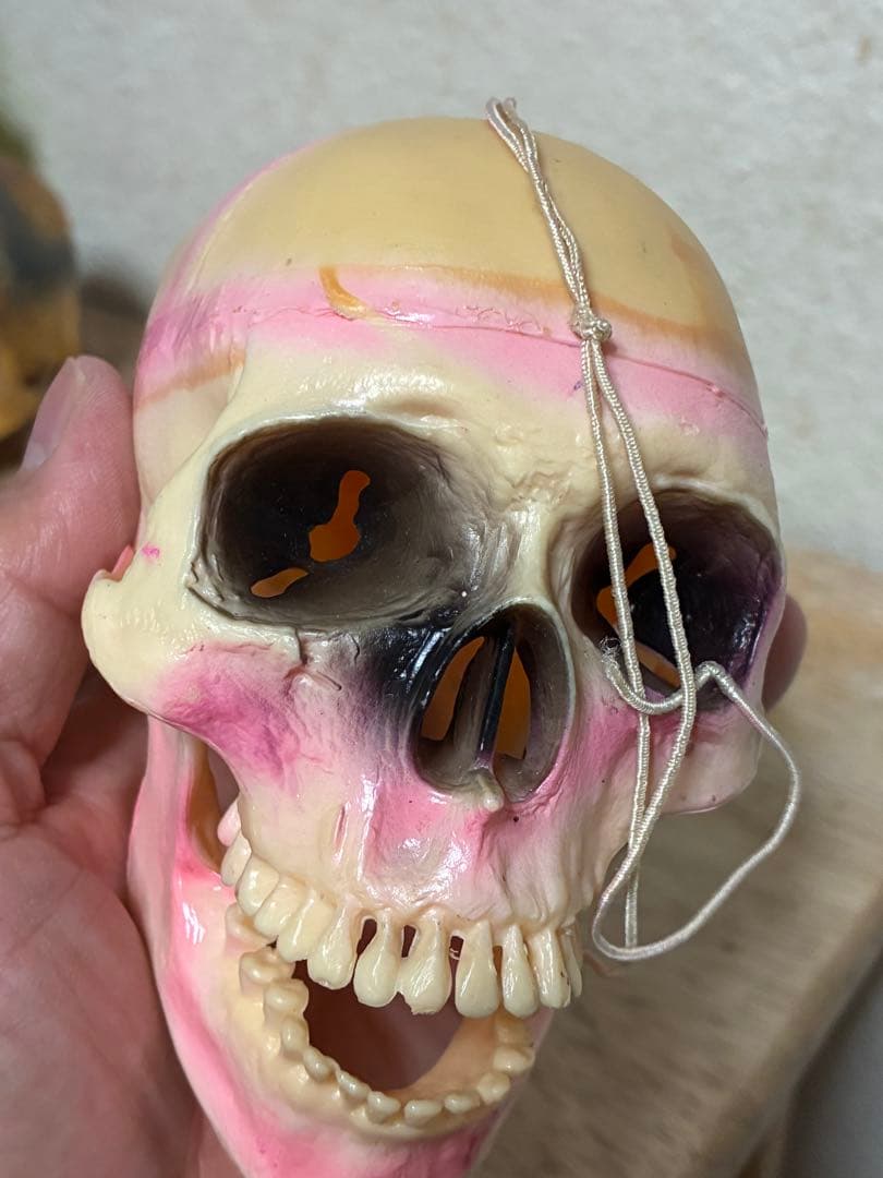 ビンテージ 60s スカル　髑髏　骸骨　死神　ハロウィン　ホラー　レトロ