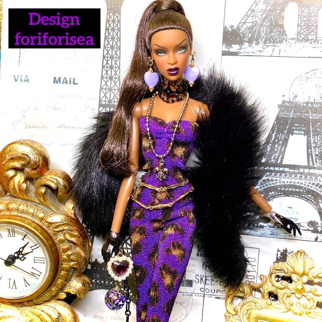 Shiny purple✖︎GOLD leopard all-in-one☆★★