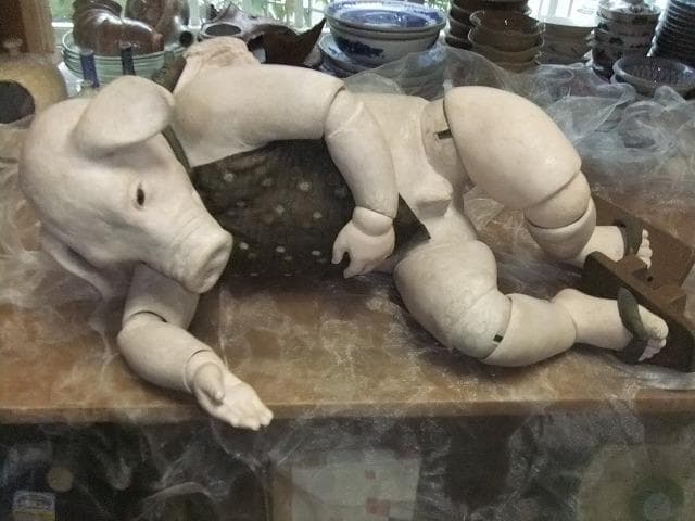 中村寝郎作　人形作家　豚さん　男の子　球体　球体関節DOLL
