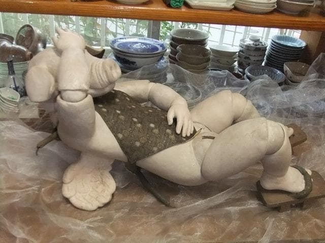 中村寝郎作　人形作家　豚さん　男の子　球体　球体関節DOLL