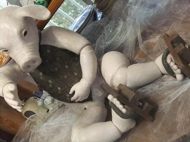 中村寝郎作　人形作家　豚さん　男の子　球体　球体関節DOLL