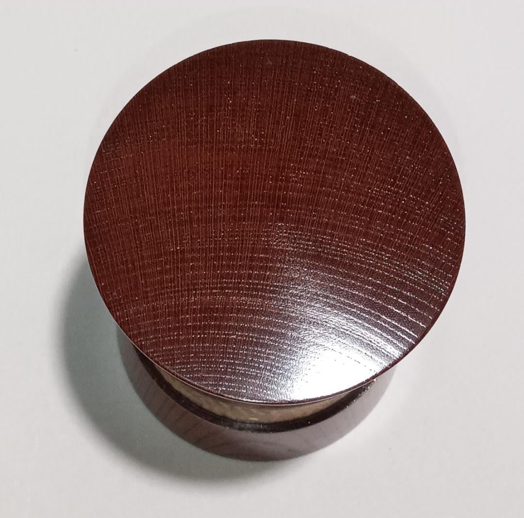 茶道具　越前蒔絵師　中林星山作　摺漆塗稲穂に雀蒔絵杵形茶器　超美品！！