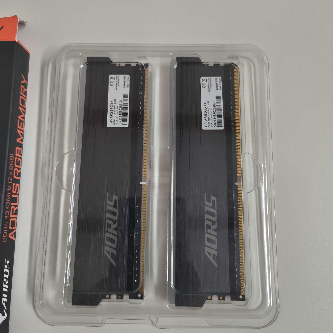 メモリー AORUS RGB MEMORY DDR4 3333MHz 16GB
