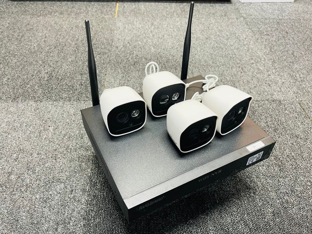 防犯カメラセット 4台カメラ 屋外 IP66防水 【1TB HDD内蔵】