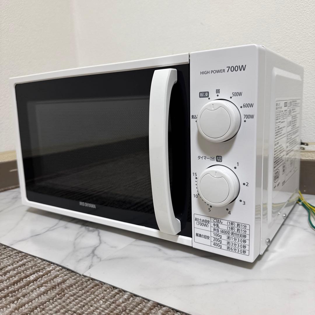 美品 アイリスオーヤマ 2021年製 単機能 電子レンジ 17L 50Hz