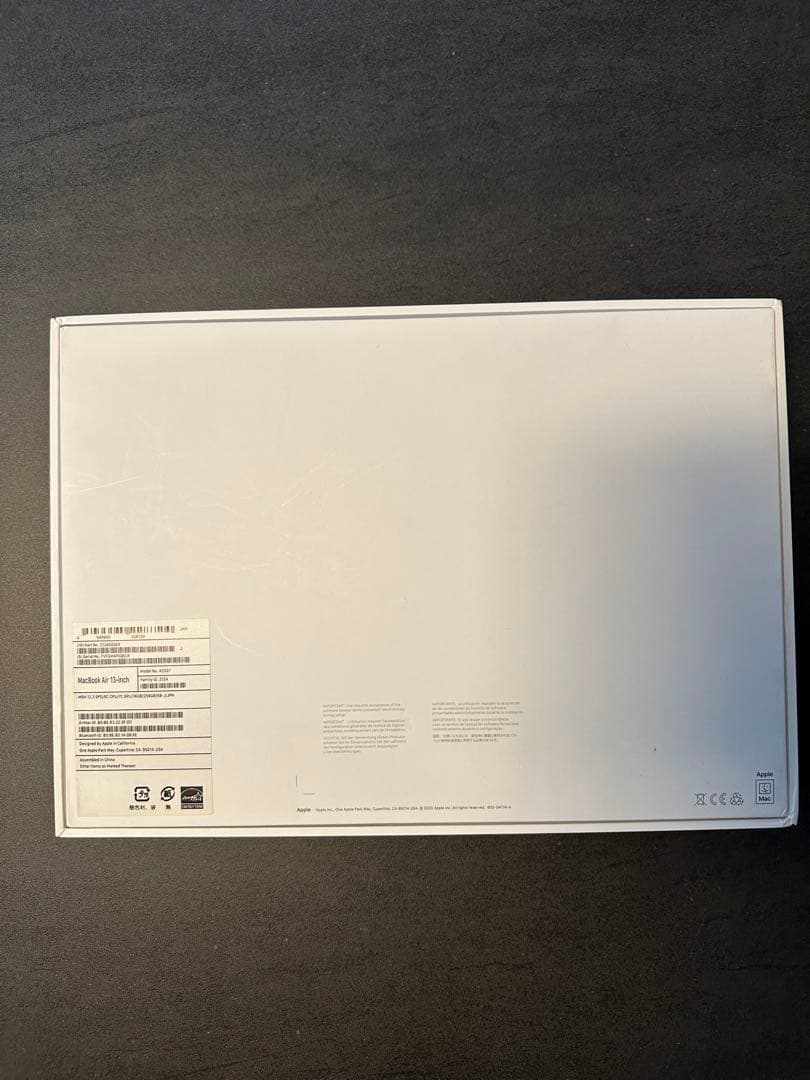 M1チップ Macbook Air 2020 メモリ16gb SSD256gb