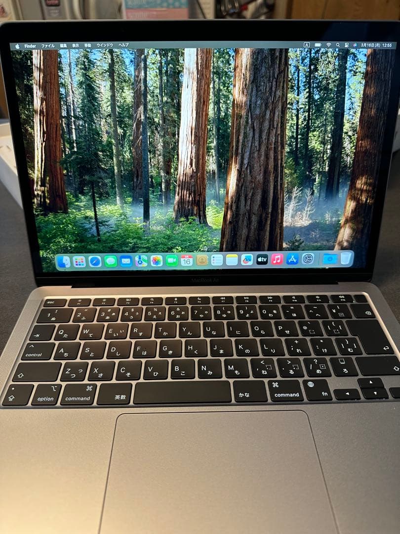 M1チップ Macbook Air 2020 メモリ16gb SSD256gb