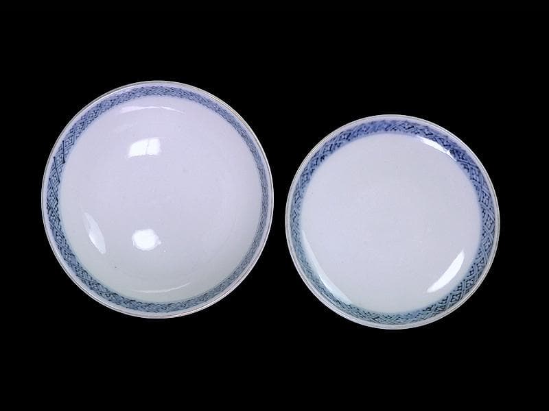古伊万里　金襴手　青海波に菖蒲　獅子の図　蓋茶碗　E808AS-DCp