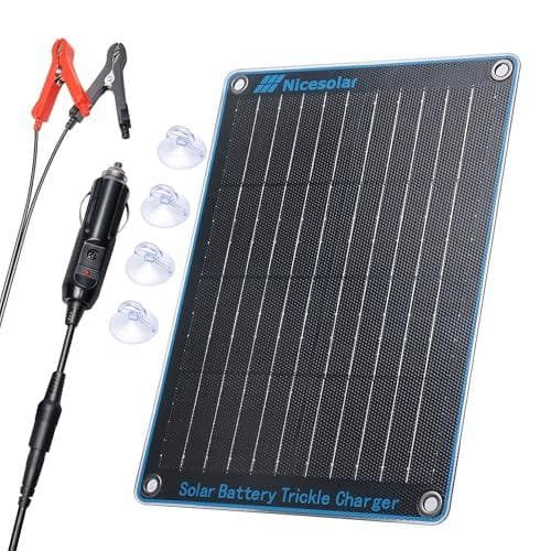 Nicesolar 車 ソーラー充電器 10W ソーラーパネル 12V ソーラb
